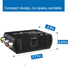 WNNZVCC RCA S Video to HDMI Converter, AV Converter with black