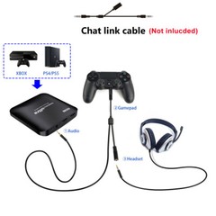 4K Video Game Capture Card Mic 1080P 120FPS Recording Box Type C Live Streaming