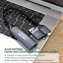 4K HDMI to USB 2.0 Video Capture Card 1080P Cam Link Card Game Capture Card Adap