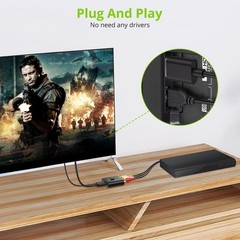 LiNKFOR RCA to HDMI Converter,1080P AV Converter,16:9/4:3 Black