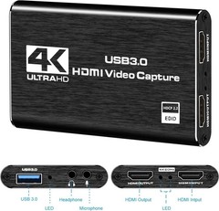 4K USB 3.0 Video Capture Card HDMI-compatible 1080P 60FPS 60Hz HD Video Recorder