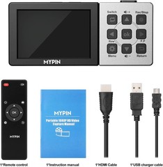 1080P@60fps Capture Card with 3.5 Inch LCD and Remote Control, HDMI Video Rec…