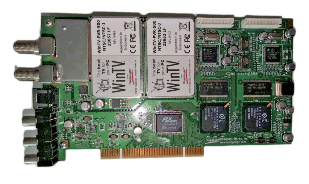 WinTV-PVR-500 NTSC/NTSC-J 23652 LF Pulled From Wrkng PC Has No Mounting Bracket
