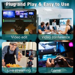 Video Capture Card, USB3.0 HDMI to USB C Capture Card, 4K 1080P 60FPS