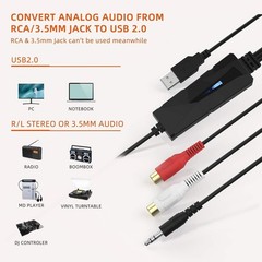 Compact USB Audio Capture Card: Convert Tapes to Digital MP3 on Any Device