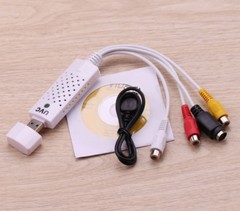 USB 2.0 Video Audio Capture Card Adapter VHS DVR DVD Converter to Windows PC