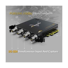 AVMATRIX PCIE Capture Card for PC, 4CH SDI with 1080P60 Ultra-Low Latency for…