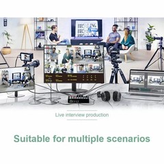 4K 4 CH HDMI Video Switcher Camera Live Streaming Station Video Record Capture