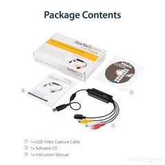 USB Video Capture Adapter Cable – Standard, Black