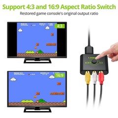 LiNKFOR RCA to HDMI Converter,1080P AV Converter,16:9/4:3 Black