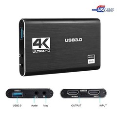 New 4K Audio Video Capture Card For USB 3.0 Video Capture Device Full HD116Ih