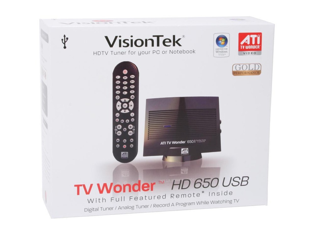 VisionTek TV Wonder HD 650 USB HDTV Tuner with Remote