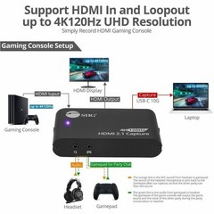 SIIG 4K120Hz HDMI 2.1 Capture Device for Gaming and Streaming – 4K60Hz Capture –