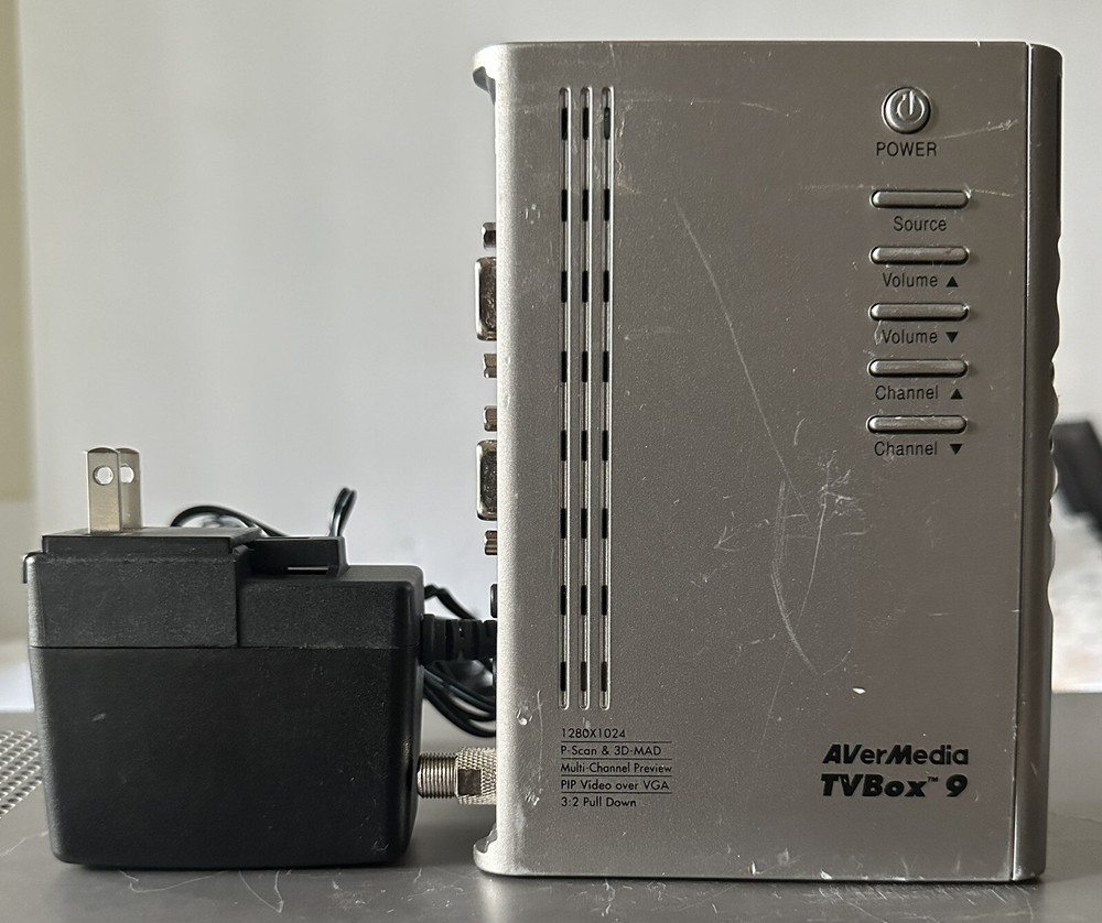 AVerMedia TVBox 9 P-Scan 3-D-MAD Multi-Channel Preview PIP Video VGA 3:2 Device
