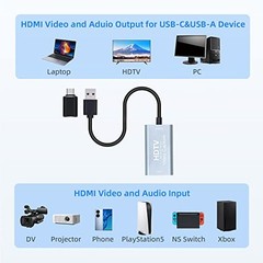 4K HDMI Video Capture Card USB C, Video Capture Device for Live
