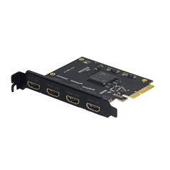 Quad HDMI PCIe Video Capture Card – Work in 4 Channels Simultaneously, Suppor…