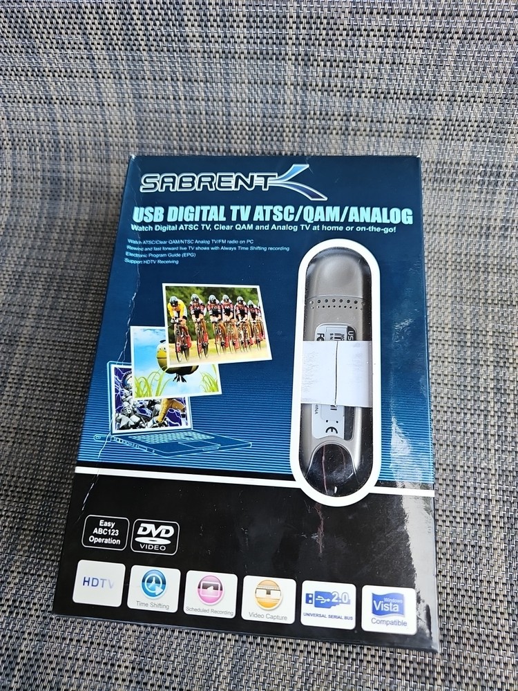 Sabrent USB Digital TV Tuner ATSC/QAM/ANALOG Remote Control Supports HDTV