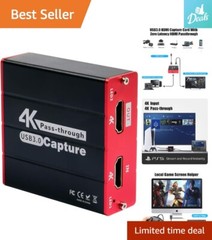 Video Capture Card – 1080p 60FPS – Xbox PS5 PS4 Switch – OBS Twitch Streaming