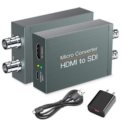 HDMI to SDI, 3G-SDI/HD-SDI Converter, Audio Embedder 2 9.5×5.5×2.5
