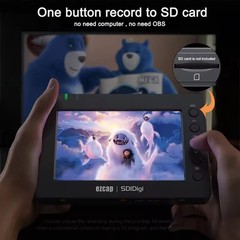 SDI HDMI Video Capture Card 1080P 60fps Camera Game Recorder One Key To SD Card