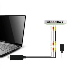USB2.0 VHS To DVD Converter Audio Video Capture Kit Scart RCA Cable for Win10