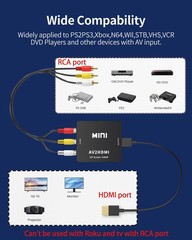 Chodwe RCA to HDMI Converter, Converter (with and Cables)