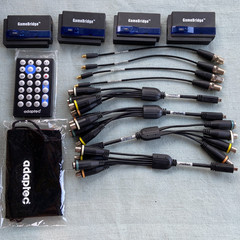 GameBridge TV AVC-1410/1510 NTSC Playstation 2 Xbox Gamecube Lot 5 Cables Remote