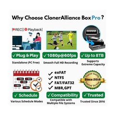 Box Pro, 1080p@60fps Video Recorder, DVR with HDMI Capture, Playback on TV. R…