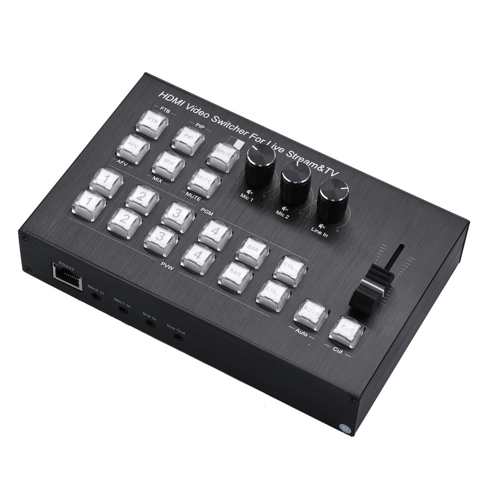 4K HDMI Video Switcher Camera Live Streaming Station Video Capture Card Record