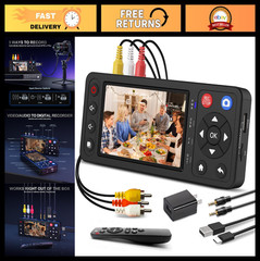 VHS to Digital Converter with 4″ HD Screen – Convert VCR, DVR, DVD, Hi8 to MP4
