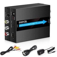 EASYCEL HDMI to S-Video RCA Converter, 1080P Input, Easy Installation, black