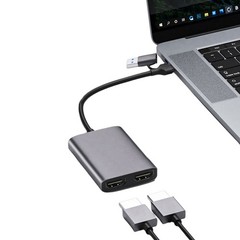 Type C/USB3.0 to Dual HDMI Adapter 1080P 60Hz Extend 2 Different Screen Hub