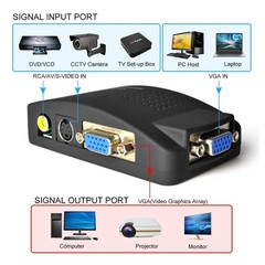 M MAKETHEONE RCA to VGA Adapter, Composite AV S-Video Input black