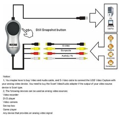 USB 2.0 Video Capture Card AV CVBS Video Converter Recorder To PC Win7,Win10