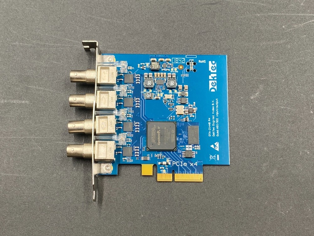 DEKTEC DTA-2144B QUAD ASI/SD-SDI INPUT/OUTPUT PCIe x4 PORTS *WORKING*