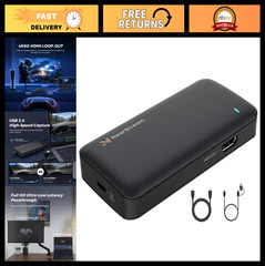 4K HDMI Capture Card for Live Streaming & Gaming, 1080P 60FPS, USB 3.0, Low Late