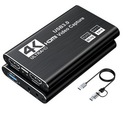Audio Video Capture Card, USB 3.0 Capture Card 4K HDMI Loop-Out, 1080P 60FPS/…