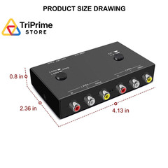 2 RCA to HDMI, 1080P 2 Way RCA Composite CVBS AV Switch to HDMI Video Audio Conv