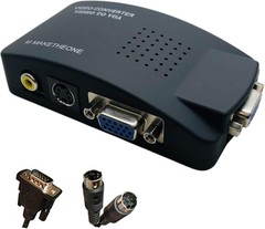M MAKETHEONE RCA to VGA Adapter, Composite AV S-Video Input black