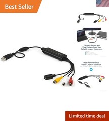 Digital Video Capture Adapter for S-Video and Composite – Lightweight & Compact