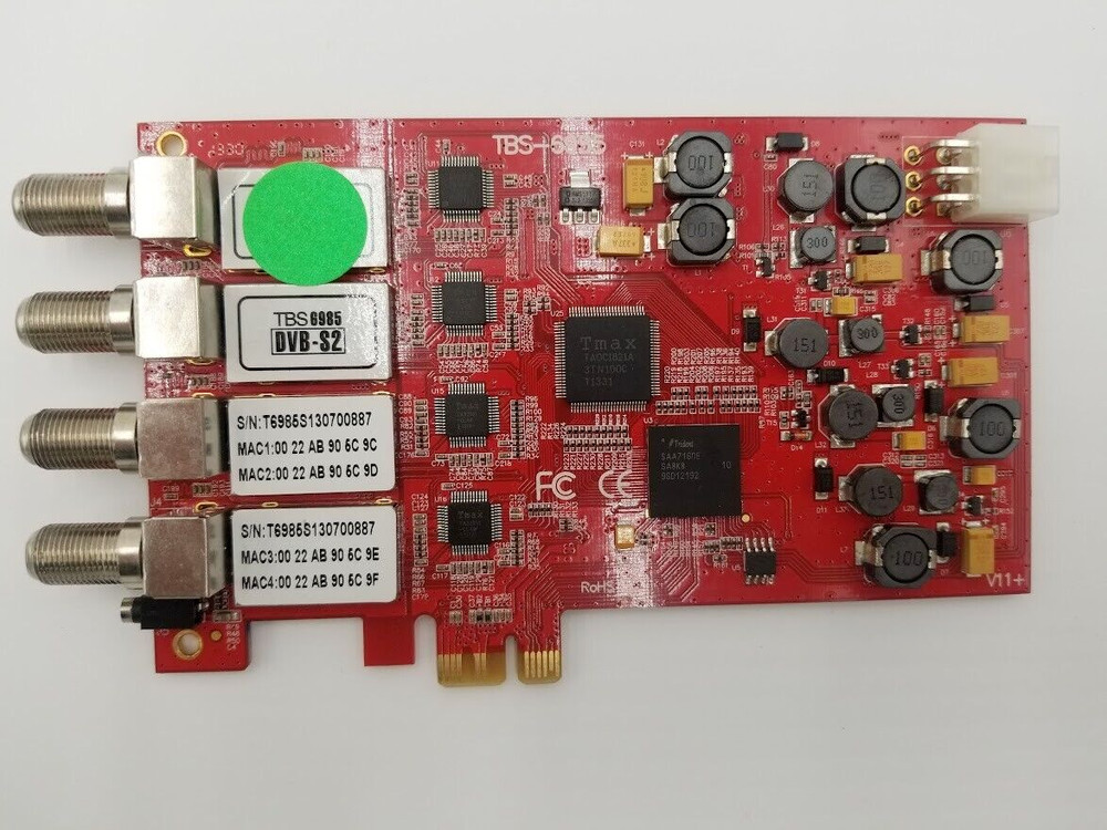 LOT OF 10 TBS-6985 PCIe DVB-S2 Quad Tuner Satellite TV Card