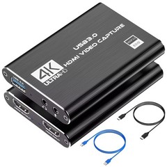 4K HDMI Capture Card for Streaming, Full HD 1080P 60FPS USB Cam Link Game Audio