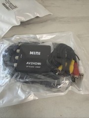BD&M AV to HDMI Converter RCA HDMI 1080P Mini Composite CVBS Black Up Scaler
