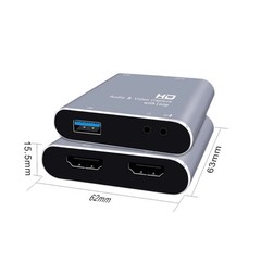 Z37 HDMI Female + Mic to HDMI Female + Audio + USB HD Video & Audio Capture Card