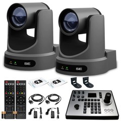 2 x PTZOptics Move SE PTZ Camera with 30x Optical Zoom (PT30X-SE-GY-G3) +