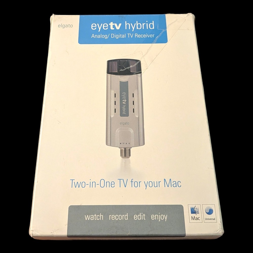 Elgato EyeTV Hybrid TV Tuner for Mac + CD + Cables + Remote