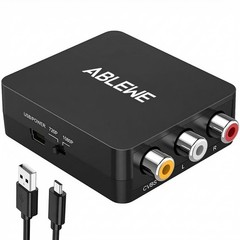 ABLEWE RCA to HDMI,AV HDMI Converter, 1080P Mini Composite CVBS Black