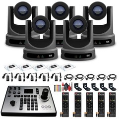 5 x PTZOptics Move SE PTZ Camera with 30x Optical Zoom (PT30X-SE-GY-G3) +