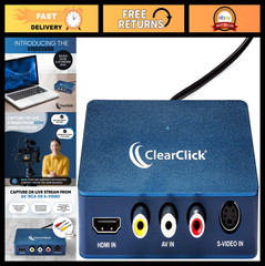 1080P Video Capture & Live Streaming Device – HDMI, AV, RCA, VCR, Camcorder, USB