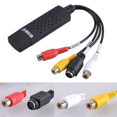 Black Tv Tuner Card Video Capture Device Usb 2.0 Vhs To Dvd Converter